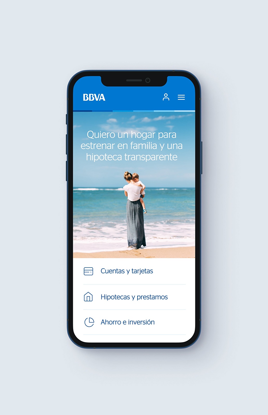 UI Design for BBVA mobile app.