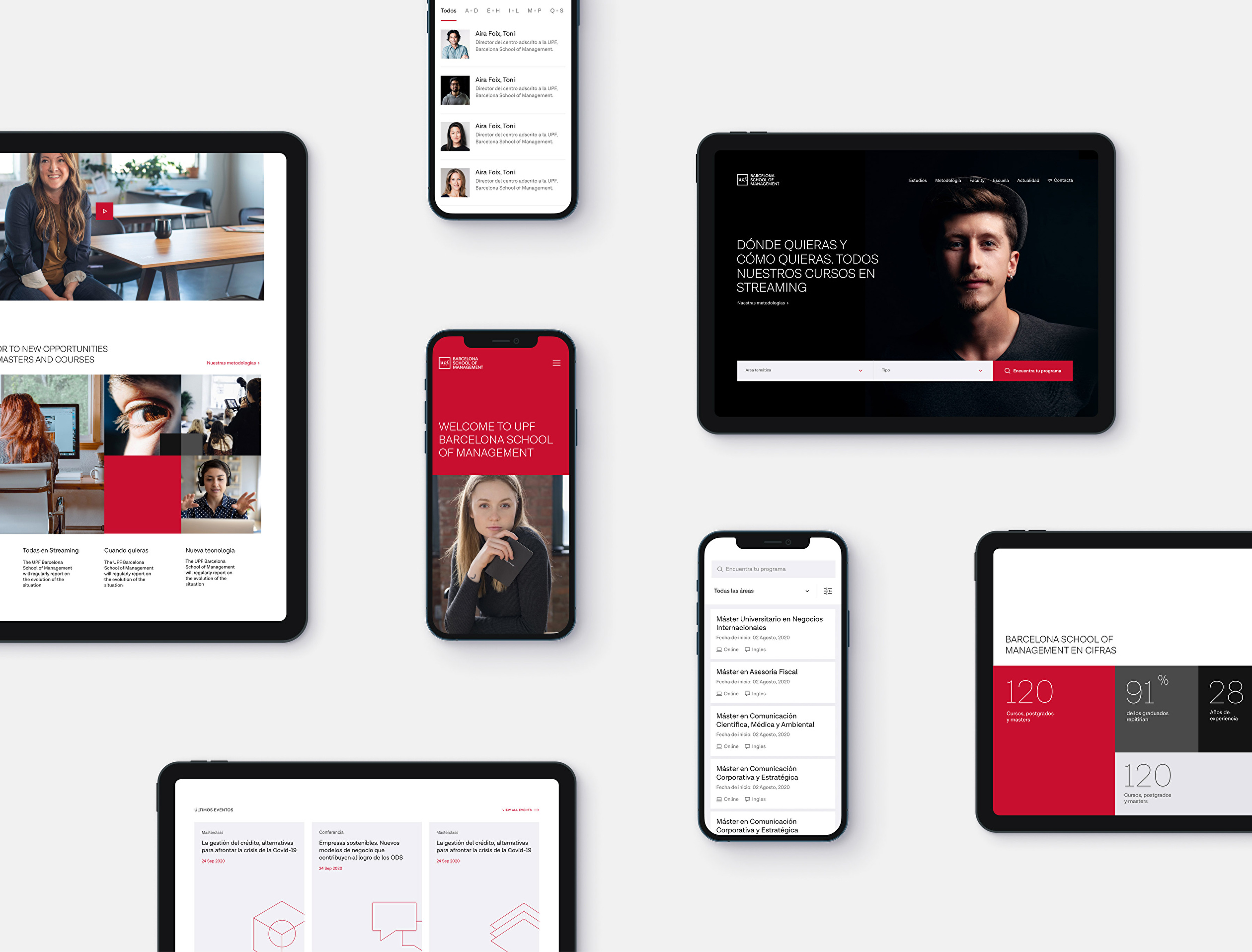 BSM branding applied to different digital formats.