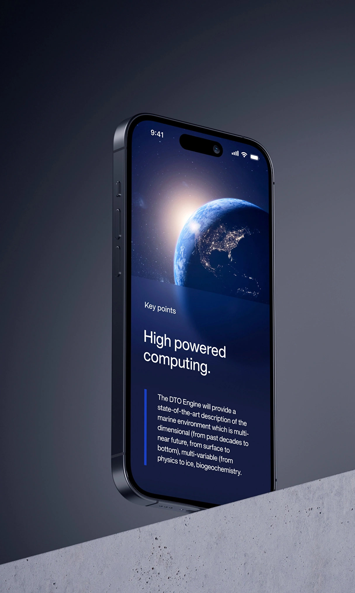Snapshot of landing page adapted for mobile