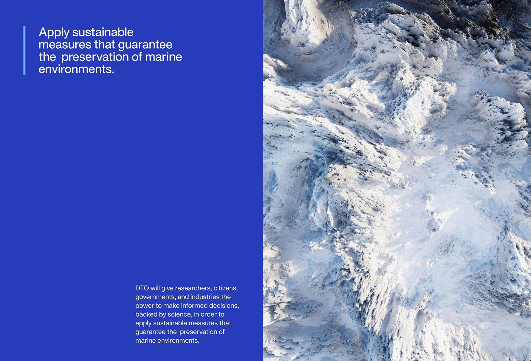 Screenshot of landing page highlighting milestones