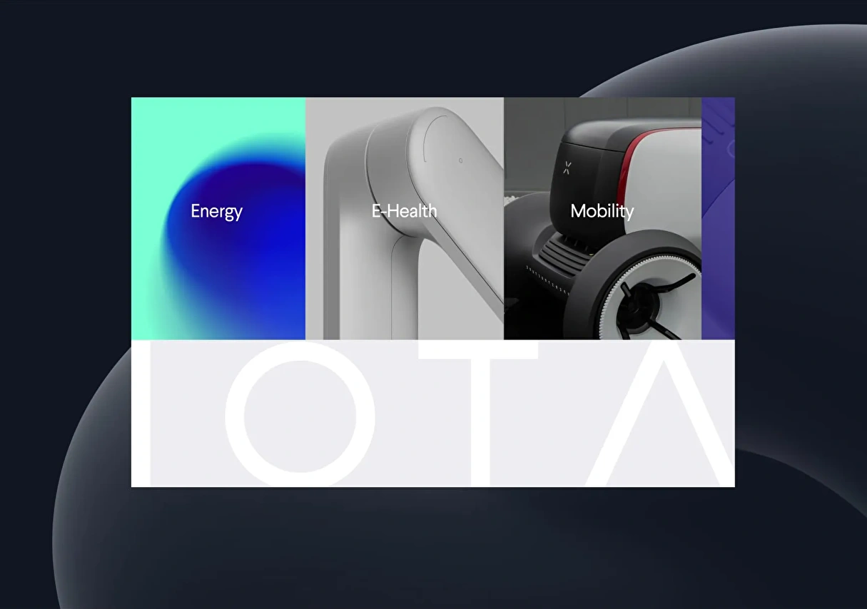 Visualization of the sectors where IOTA operates, including energy, healthcare, and mobility.